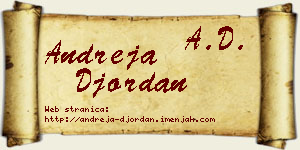 Andreja Đordan vizit kartica